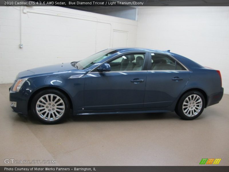 Blue Diamond Tricoat / Light Titanium/Ebony 2010 Cadillac CTS 4 3.6 AWD Sedan