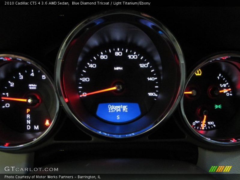 Blue Diamond Tricoat / Light Titanium/Ebony 2010 Cadillac CTS 4 3.6 AWD Sedan