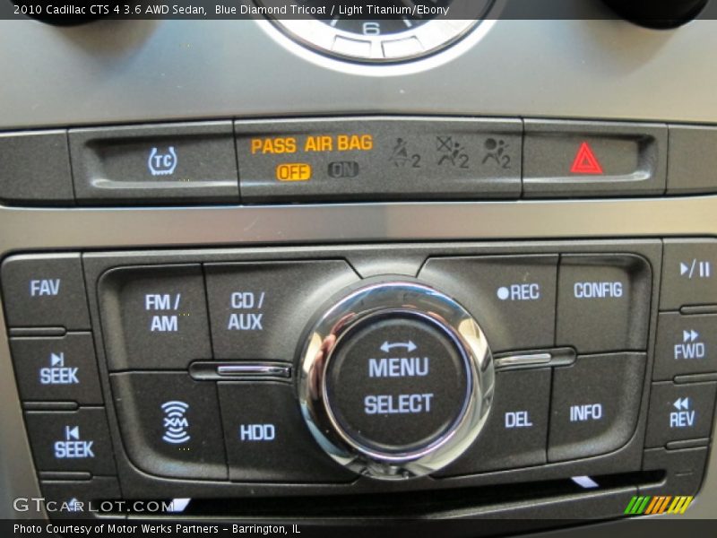 Blue Diamond Tricoat / Light Titanium/Ebony 2010 Cadillac CTS 4 3.6 AWD Sedan