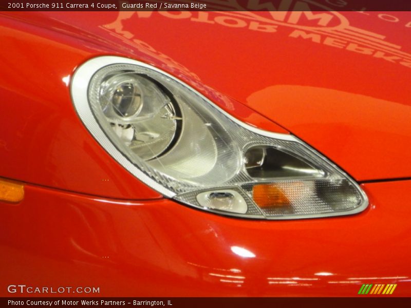 Guards Red / Savanna Beige 2001 Porsche 911 Carrera 4 Coupe