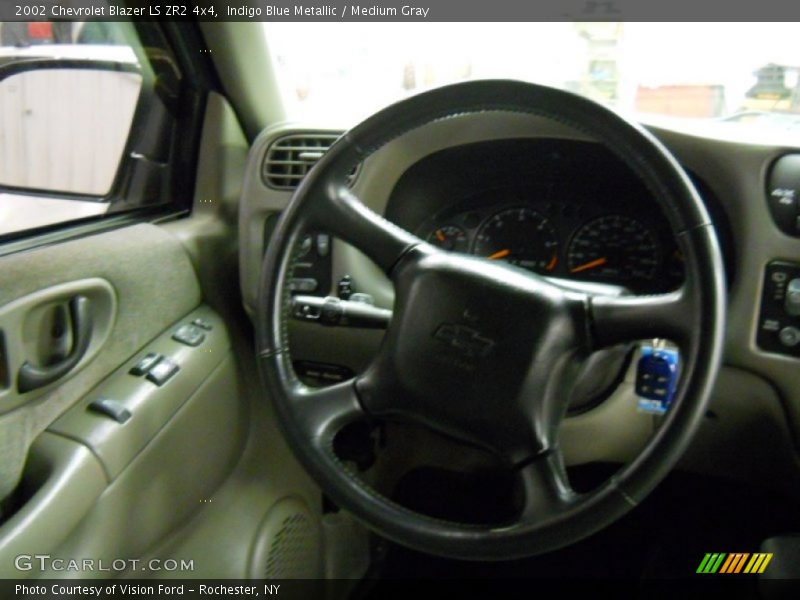 Indigo Blue Metallic / Medium Gray 2002 Chevrolet Blazer LS ZR2 4x4