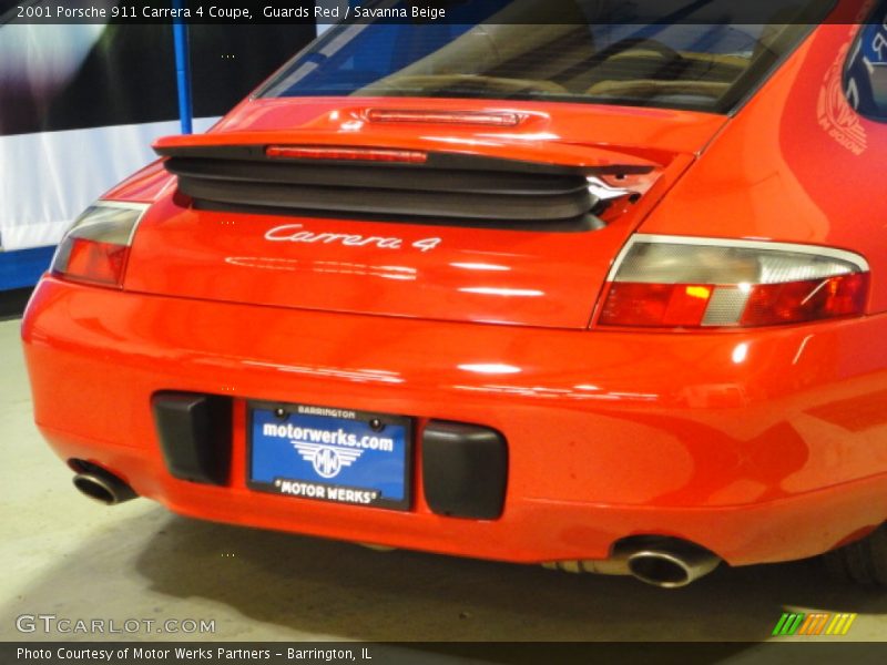 Guards Red / Savanna Beige 2001 Porsche 911 Carrera 4 Coupe
