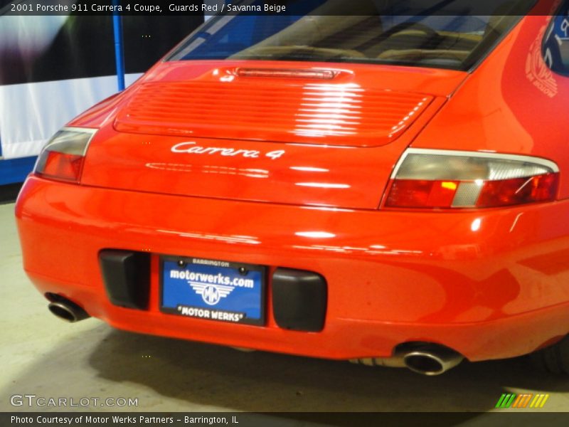 Guards Red / Savanna Beige 2001 Porsche 911 Carrera 4 Coupe
