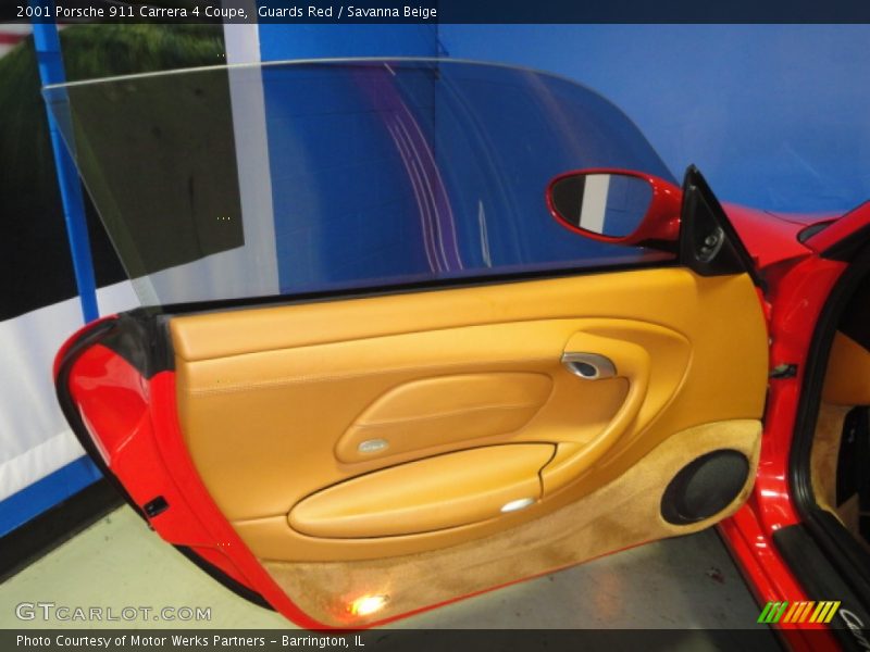 Guards Red / Savanna Beige 2001 Porsche 911 Carrera 4 Coupe