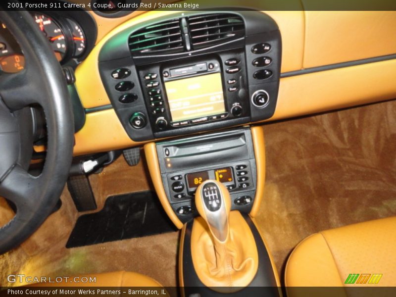 Guards Red / Savanna Beige 2001 Porsche 911 Carrera 4 Coupe
