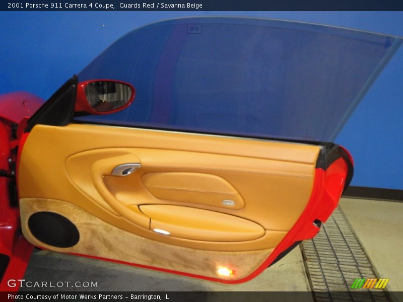 Guards Red / Savanna Beige 2001 Porsche 911 Carrera 4 Coupe