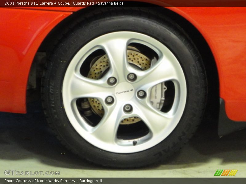Guards Red / Savanna Beige 2001 Porsche 911 Carrera 4 Coupe