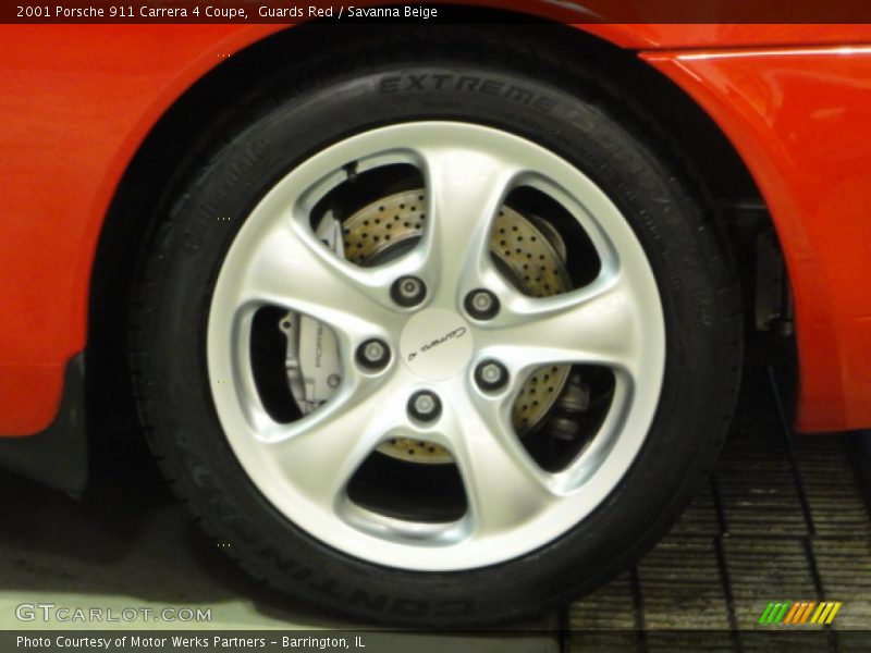Guards Red / Savanna Beige 2001 Porsche 911 Carrera 4 Coupe
