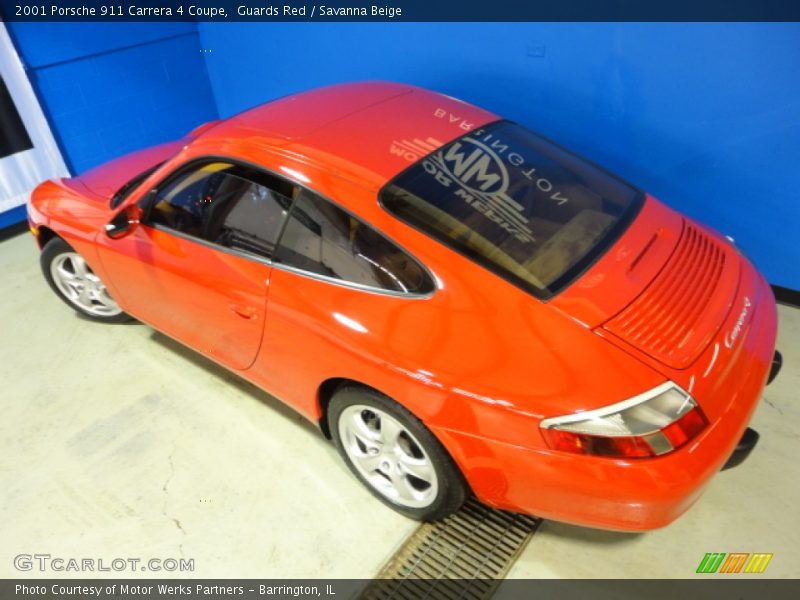 Guards Red / Savanna Beige 2001 Porsche 911 Carrera 4 Coupe