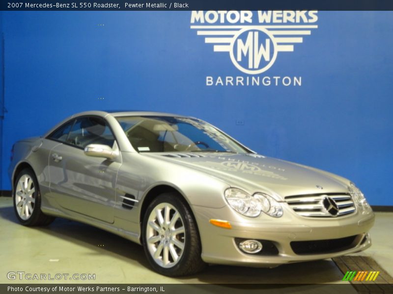 Pewter Metallic / Black 2007 Mercedes-Benz SL 550 Roadster