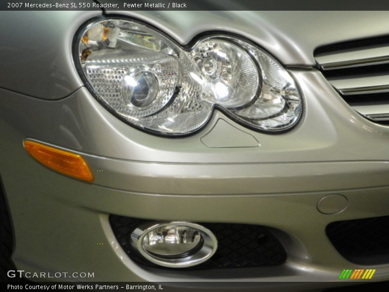 Pewter Metallic / Black 2007 Mercedes-Benz SL 550 Roadster