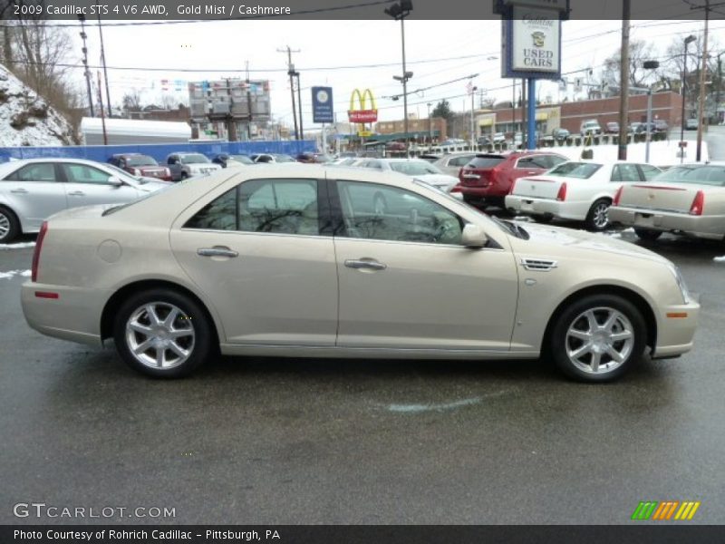 Gold Mist / Cashmere 2009 Cadillac STS 4 V6 AWD