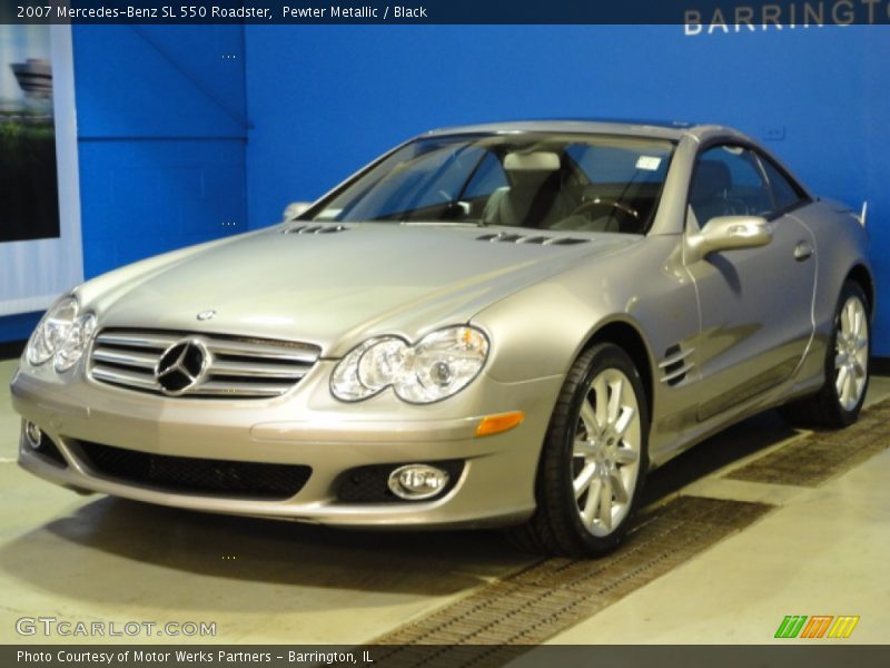 Pewter Metallic / Black 2007 Mercedes-Benz SL 550 Roadster