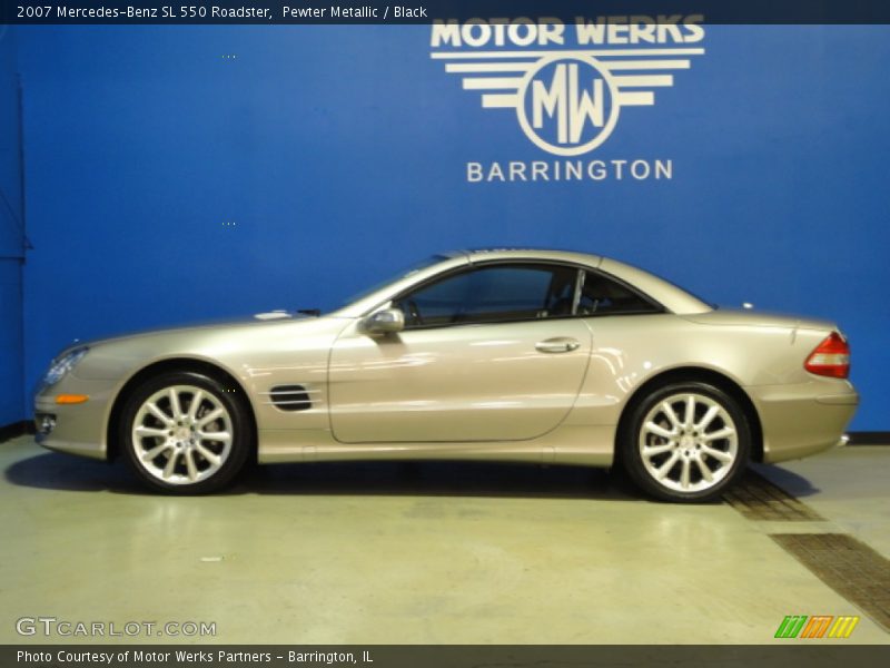 Pewter Metallic / Black 2007 Mercedes-Benz SL 550 Roadster