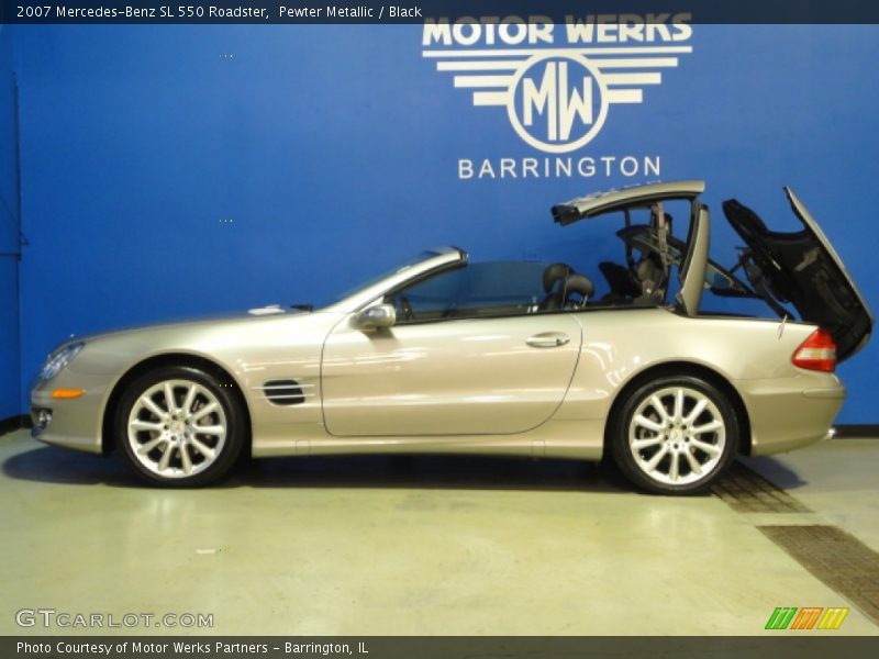 Pewter Metallic / Black 2007 Mercedes-Benz SL 550 Roadster
