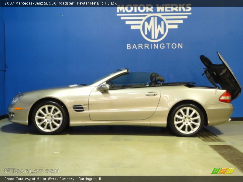 Pewter Metallic / Black 2007 Mercedes-Benz SL 550 Roadster
