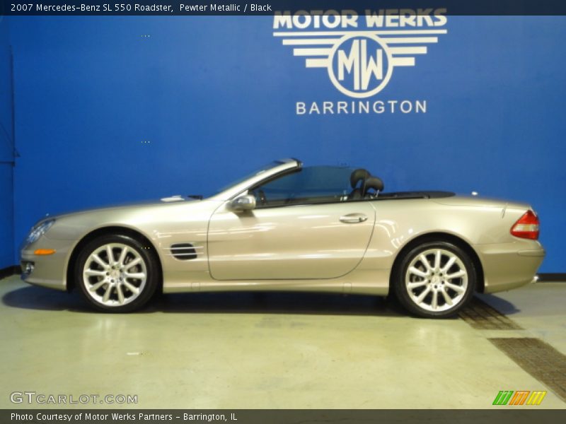 Pewter Metallic / Black 2007 Mercedes-Benz SL 550 Roadster