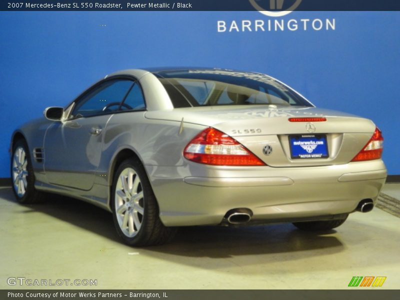 Pewter Metallic / Black 2007 Mercedes-Benz SL 550 Roadster