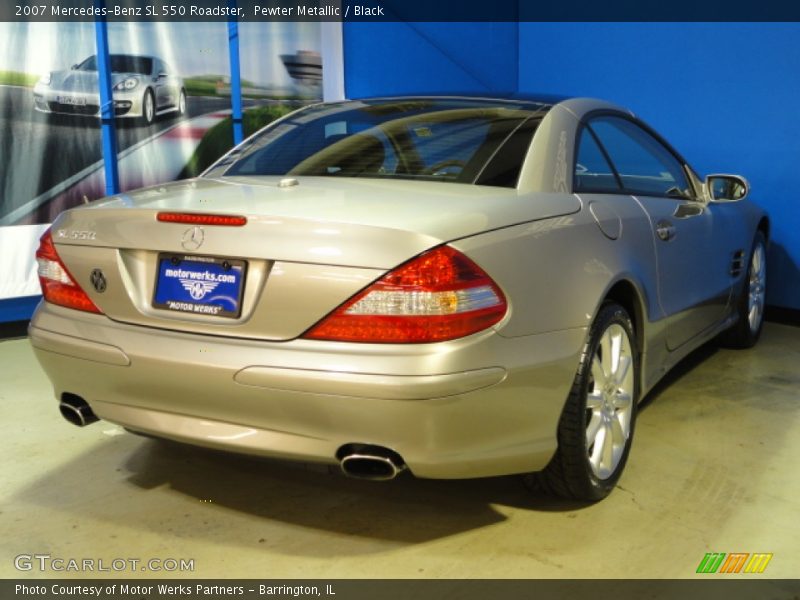 Pewter Metallic / Black 2007 Mercedes-Benz SL 550 Roadster