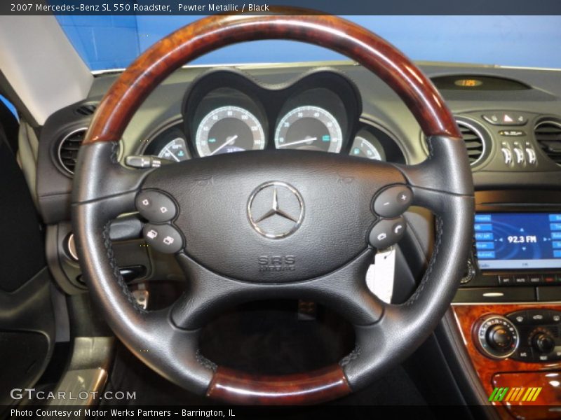 Pewter Metallic / Black 2007 Mercedes-Benz SL 550 Roadster