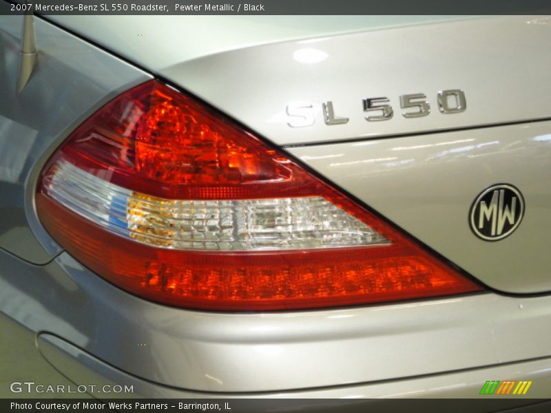 Pewter Metallic / Black 2007 Mercedes-Benz SL 550 Roadster