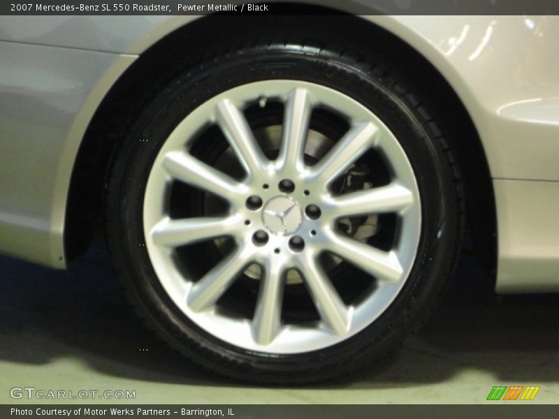 Pewter Metallic / Black 2007 Mercedes-Benz SL 550 Roadster