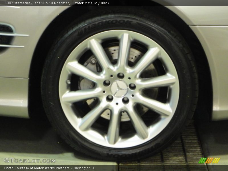 Pewter Metallic / Black 2007 Mercedes-Benz SL 550 Roadster