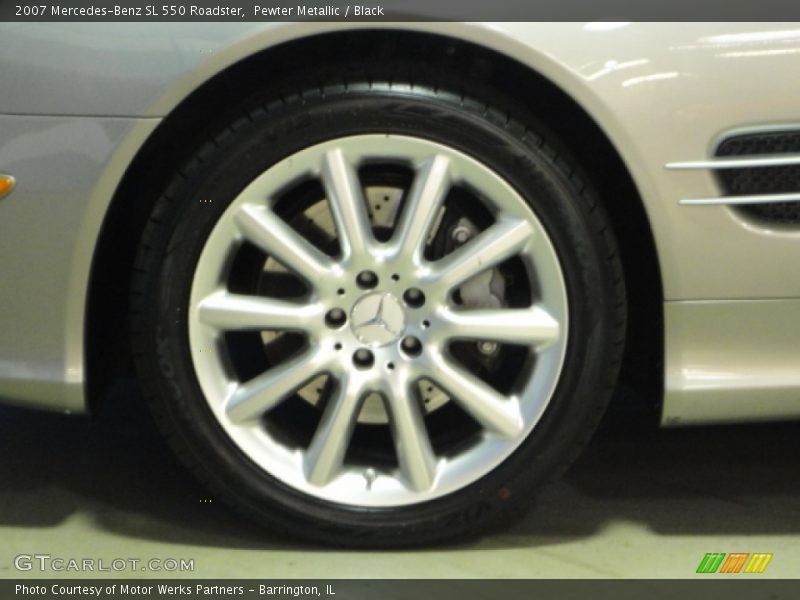 Pewter Metallic / Black 2007 Mercedes-Benz SL 550 Roadster