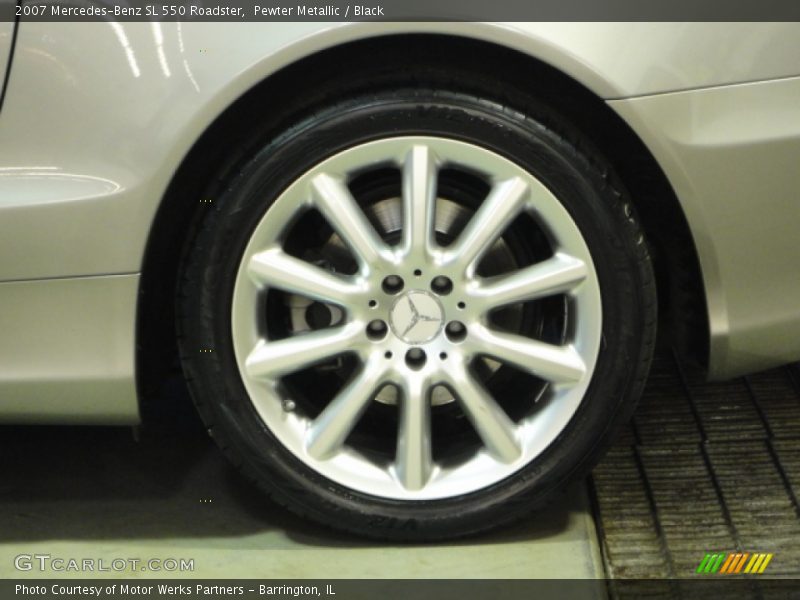 Pewter Metallic / Black 2007 Mercedes-Benz SL 550 Roadster