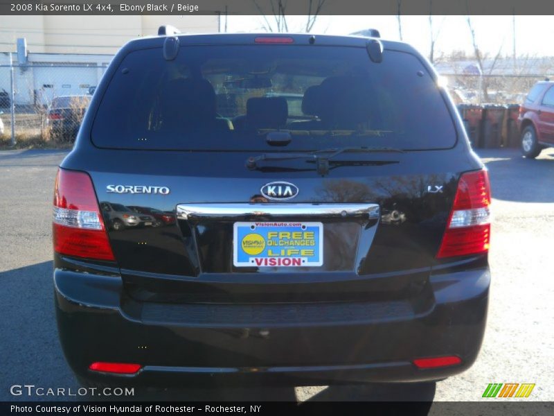 Ebony Black / Beige 2008 Kia Sorento LX 4x4