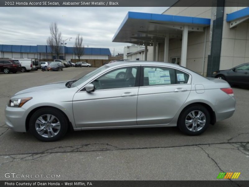 Alabaster Silver Metallic / Black 2012 Honda Accord SE Sedan