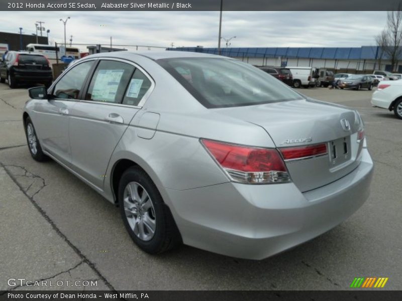 Alabaster Silver Metallic / Black 2012 Honda Accord SE Sedan