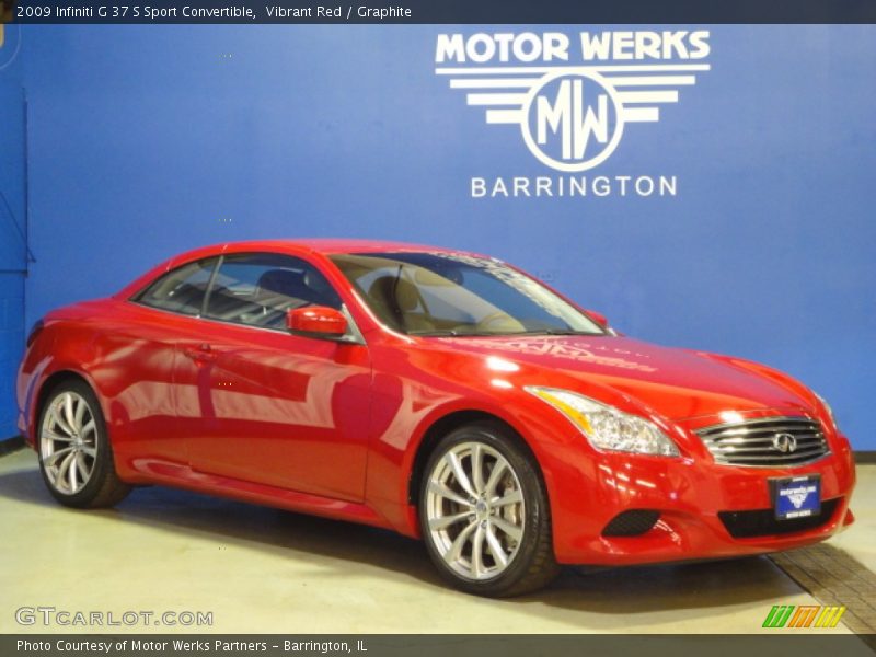Vibrant Red / Graphite 2009 Infiniti G 37 S Sport Convertible
