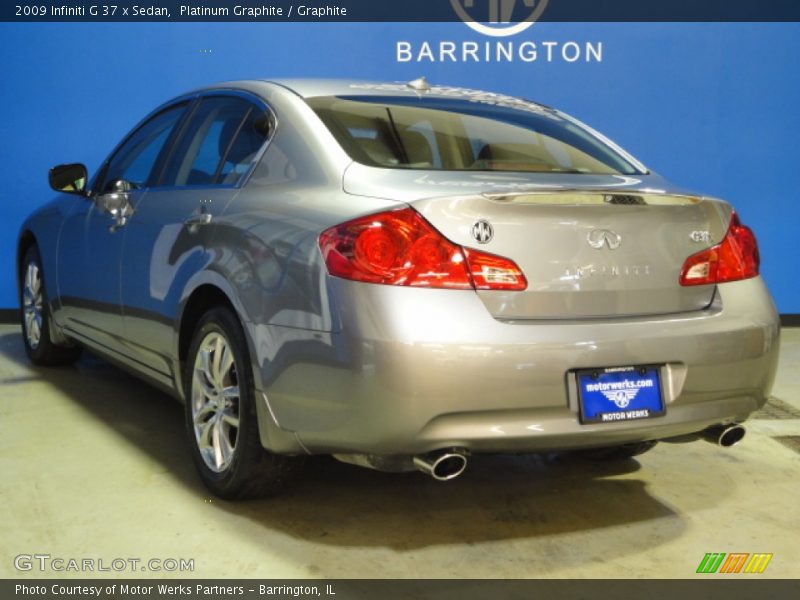 Platinum Graphite / Graphite 2009 Infiniti G 37 x Sedan