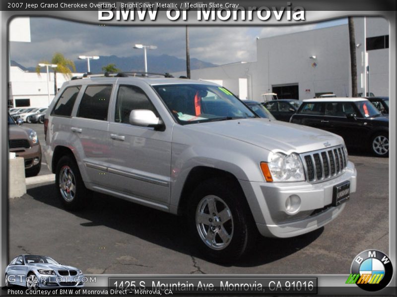 Bright Silver Metallic / Medium Slate Gray 2007 Jeep Grand Cherokee Overland