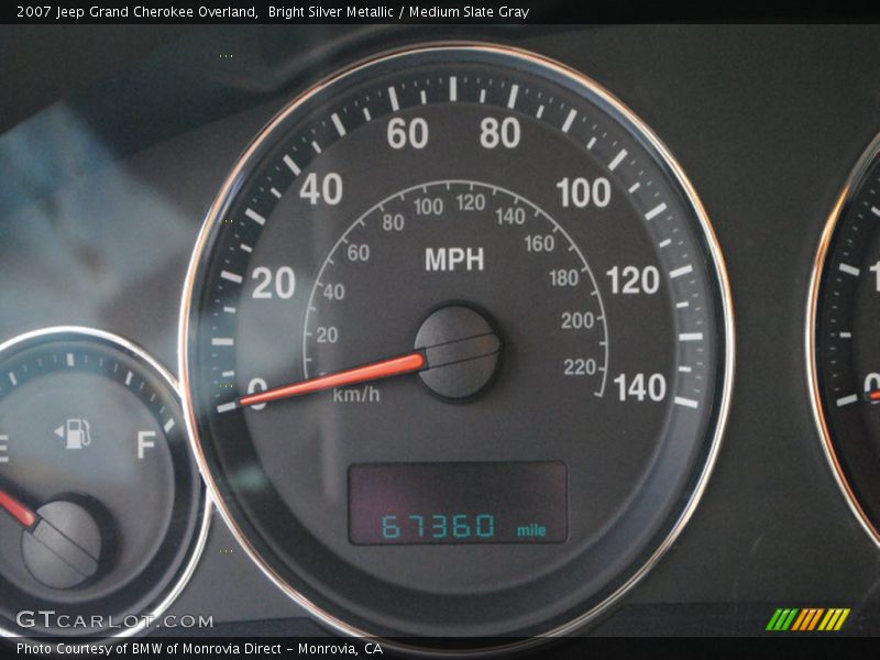 Bright Silver Metallic / Medium Slate Gray 2007 Jeep Grand Cherokee Overland
