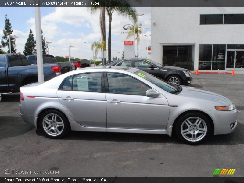 Alabaster Silver Metallic / Taupe 2007 Acura TL 3.2