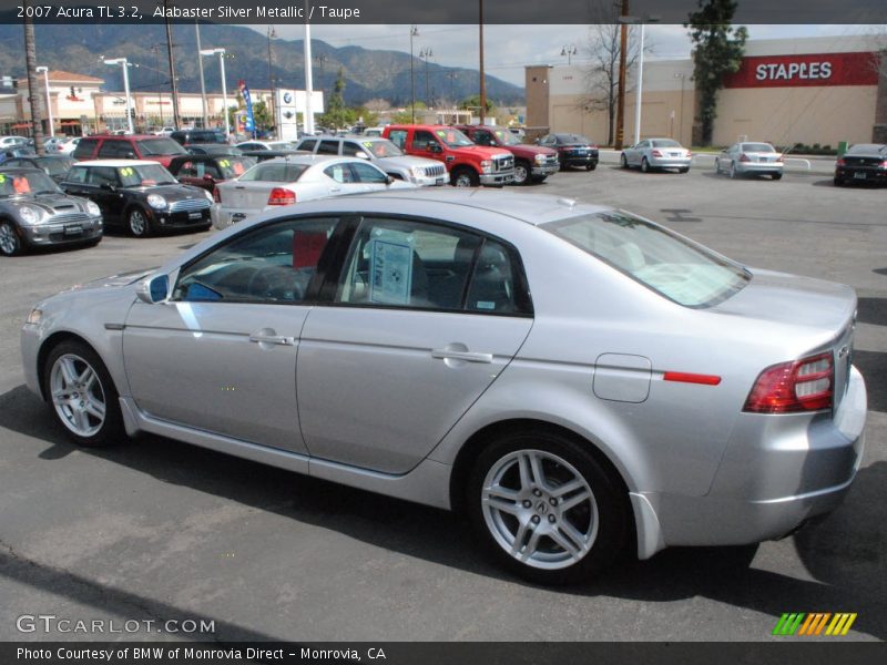 Alabaster Silver Metallic / Taupe 2007 Acura TL 3.2