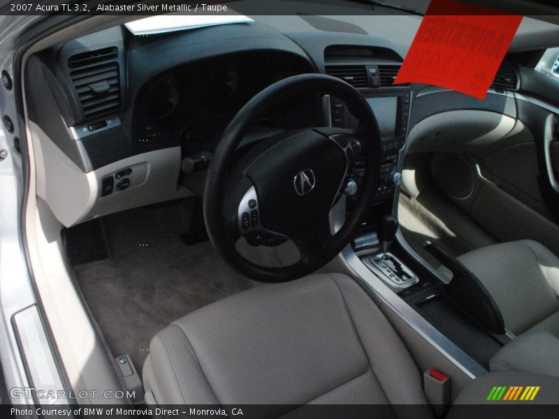 Alabaster Silver Metallic / Taupe 2007 Acura TL 3.2