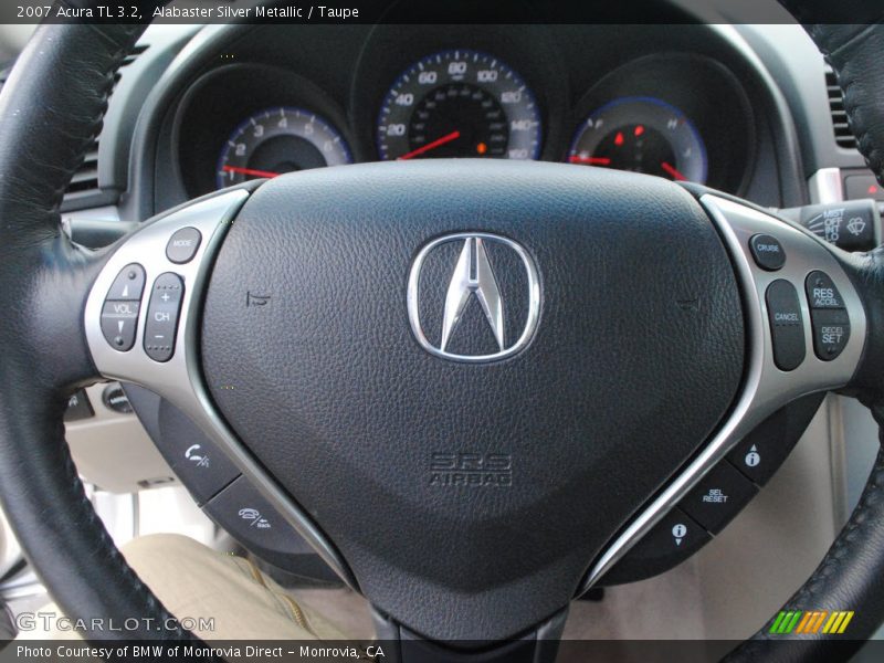 Alabaster Silver Metallic / Taupe 2007 Acura TL 3.2