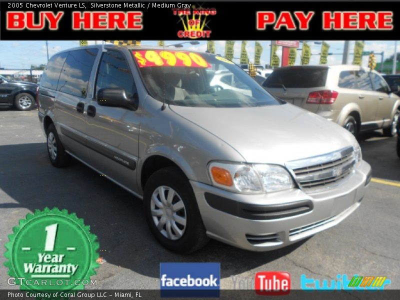 Silverstone Metallic / Medium Gray 2005 Chevrolet Venture LS