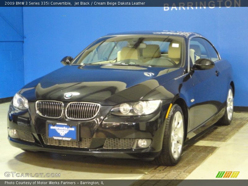 Jet Black / Cream Beige Dakota Leather 2009 BMW 3 Series 335i Convertible