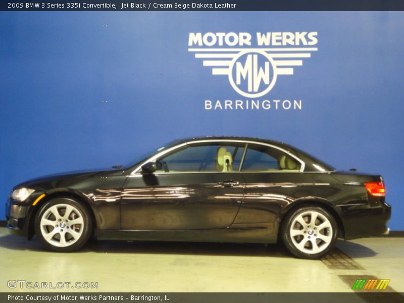 Jet Black / Cream Beige Dakota Leather 2009 BMW 3 Series 335i Convertible