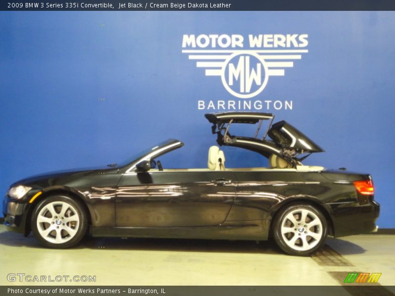 Jet Black / Cream Beige Dakota Leather 2009 BMW 3 Series 335i Convertible