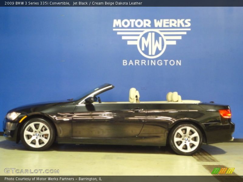 Jet Black / Cream Beige Dakota Leather 2009 BMW 3 Series 335i Convertible