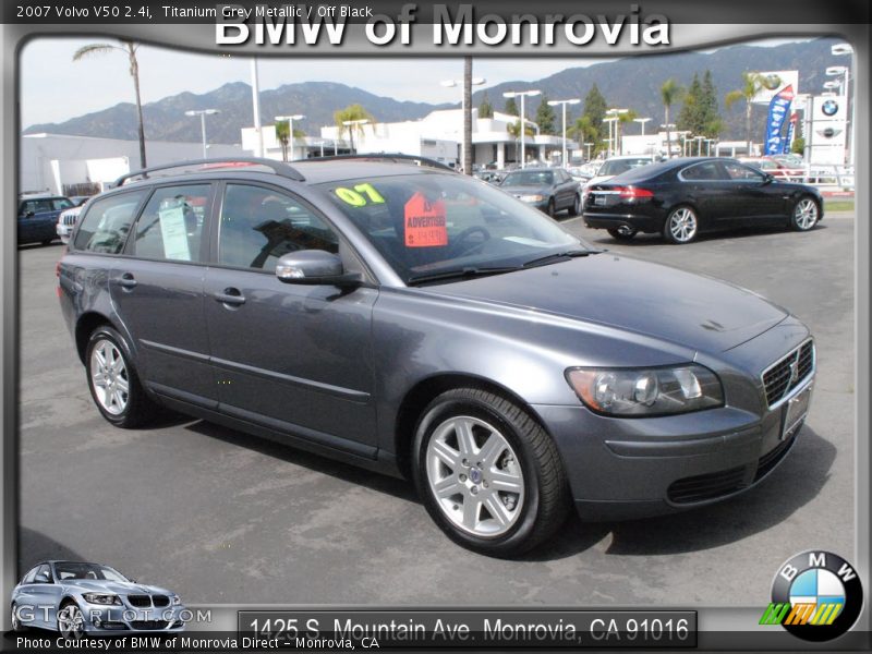 Titanium Grey Metallic / Off Black 2007 Volvo V50 2.4i