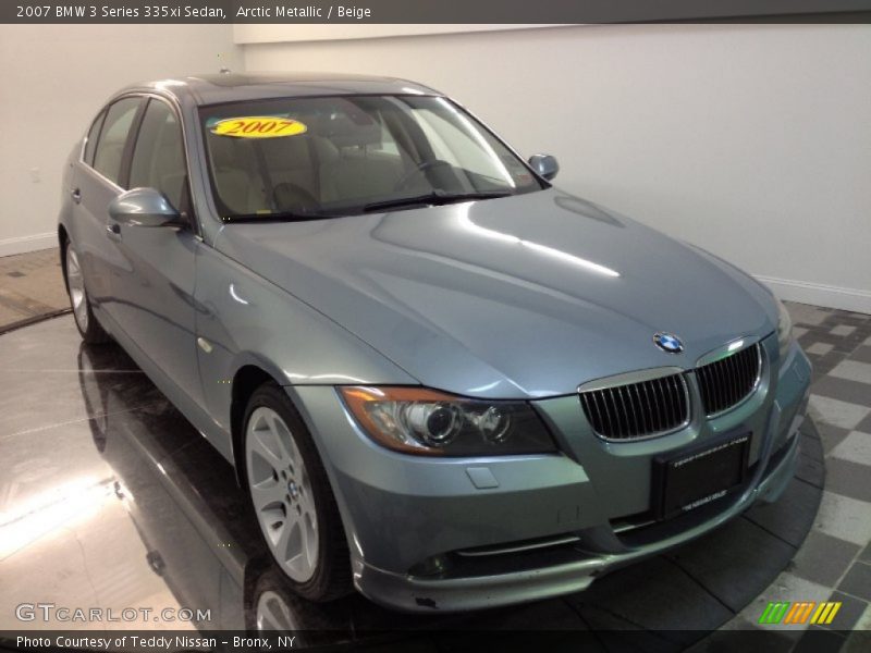 Arctic Metallic / Beige 2007 BMW 3 Series 335xi Sedan
