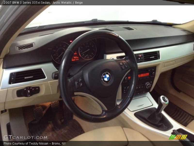 Arctic Metallic / Beige 2007 BMW 3 Series 335xi Sedan