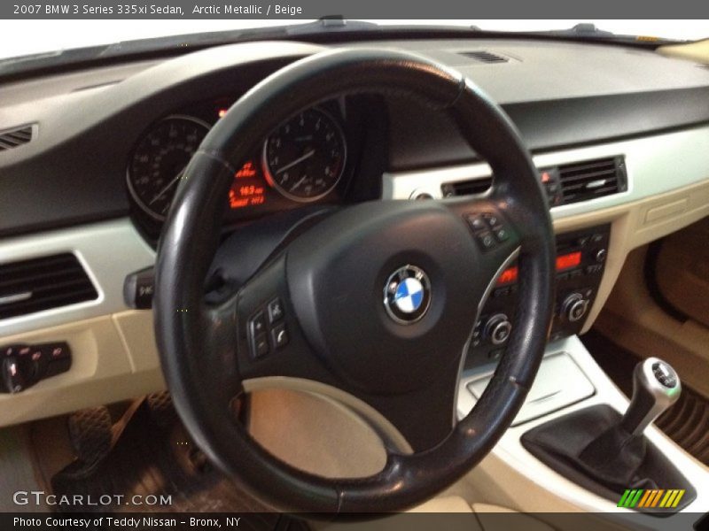 Arctic Metallic / Beige 2007 BMW 3 Series 335xi Sedan