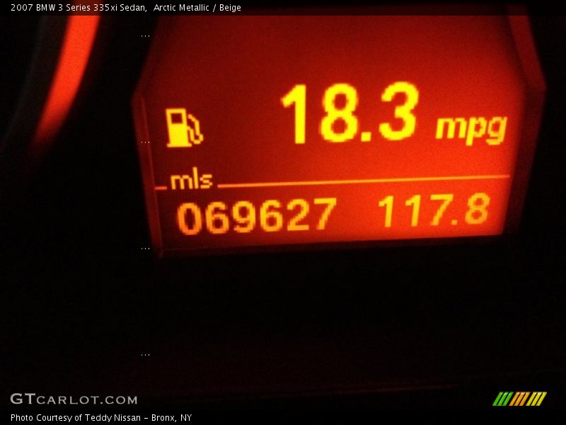 Arctic Metallic / Beige 2007 BMW 3 Series 335xi Sedan
